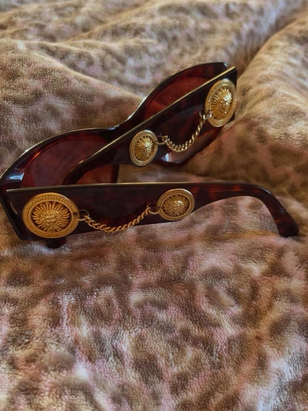 Gold-Accent Tortoiseshell Sunglasses for Women